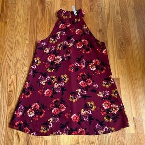 Design Lab Floral Dress Sleeveless, halter neckline